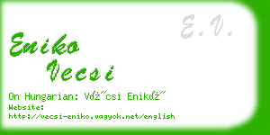 eniko vecsi business card